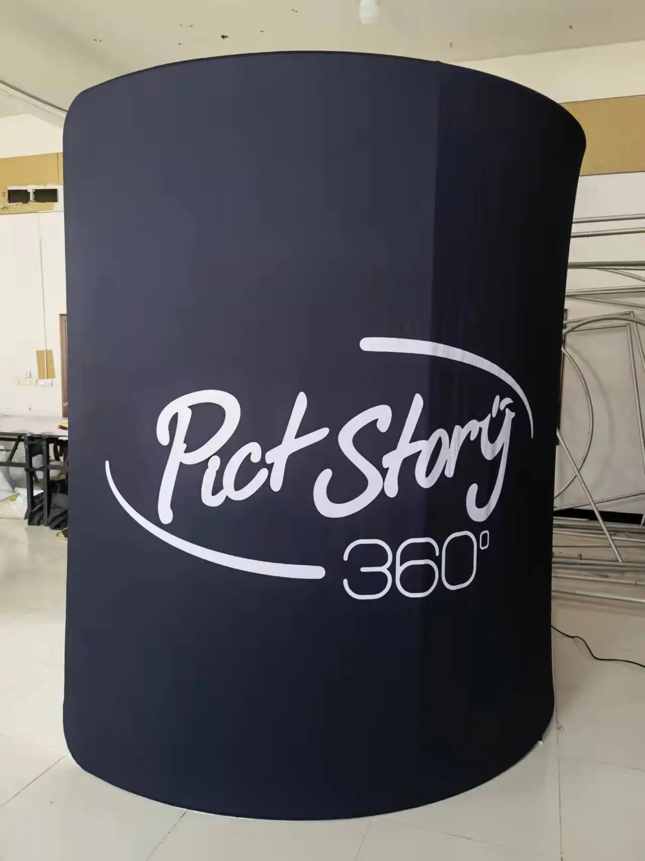 Curved 360 Booth Backdrop Backgrounds Portable Inflatable Led 360 Photo