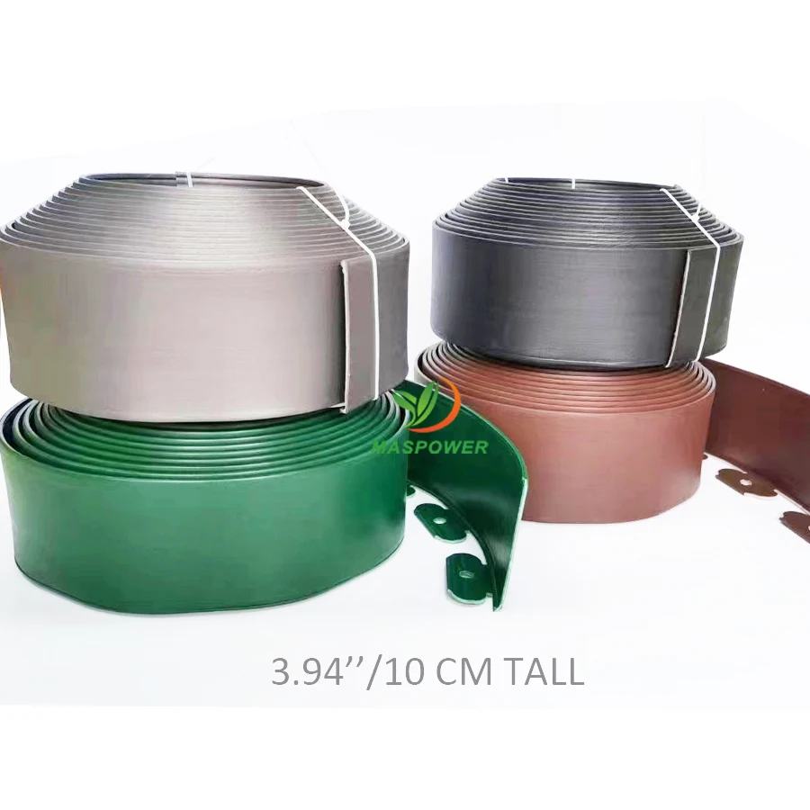 PE PVC Custom 1.97 5 Inches Landscaping Plastic Lawn Edging Rolls Smooth 10m for Garden Border