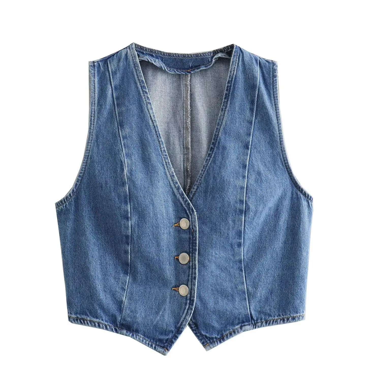 Clothing Manufacturers Vintage Casual Custom Denim Jackets Vests Women's Jackets Vests Midi Skirts Set