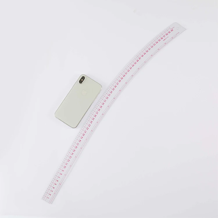 DIHAN #9360 Metric and inch Hip Curve Vary Form Plastic Tailor Fashion Design Ruler French Curve Garment Ruler Tailoring Ruler Pattern Making Ruler 