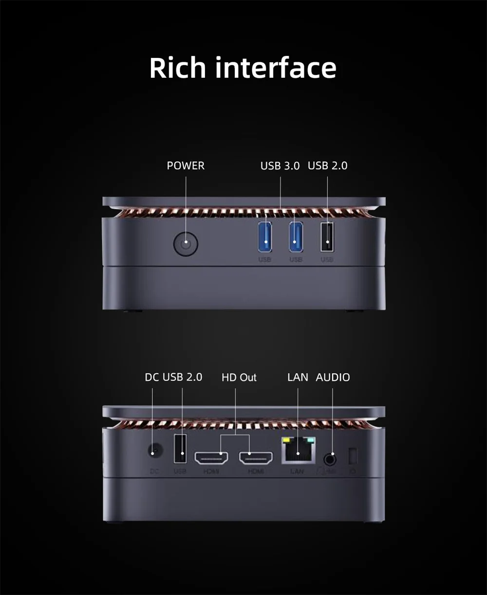 Ranboda Mini Office Computer Mini Pcs N5105 8gb M.2 Sata 128gb/256gb