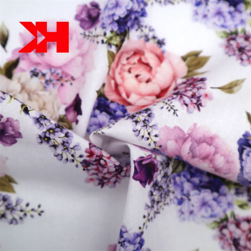 Цифровая печать на ткани от производителей органических цветочных тканей Kahn