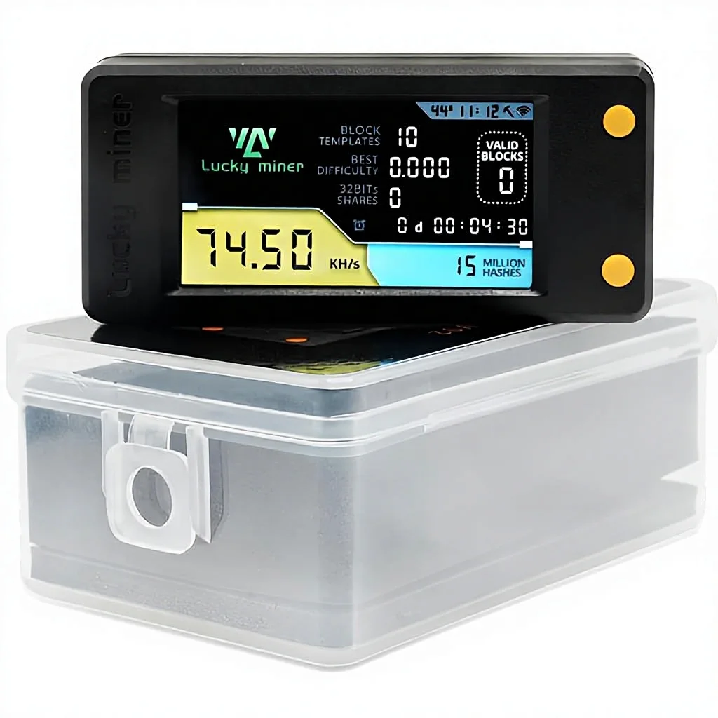 Lucky Miner LV02 78KH/s ASIC 加密货币挖矿机 1W 低功耗 USB/WiFi 即插即用 独立挖矿 家用 高收益矿机