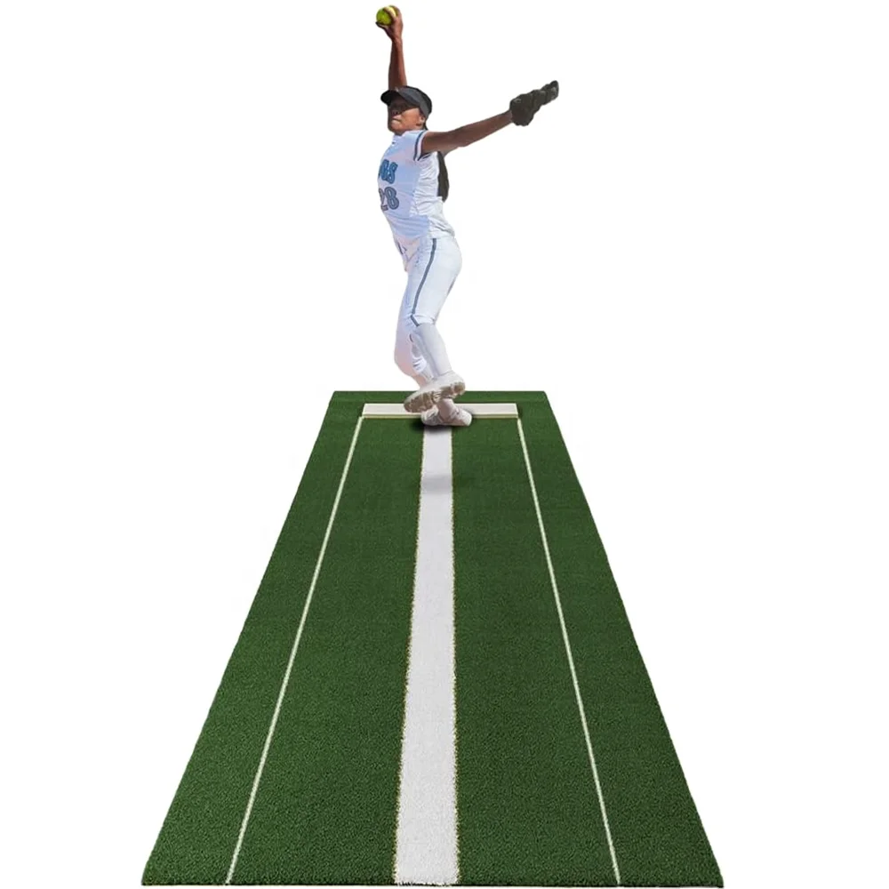 Mcg Baseball Softball Pitching Mat Lane Batting Trainer Mat Baseball Field Turf Mats With Non