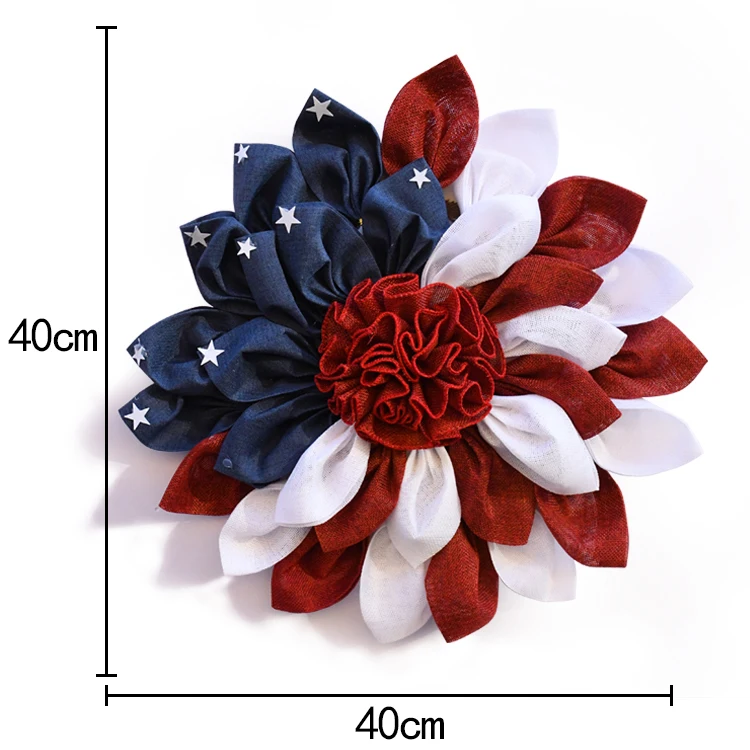 22趋势产品7月4日独立日装饰花圈爱国独立花环前门 Buy 爱国独立花环 独立日装饰花环 7月4日花环product On Alibaba Com