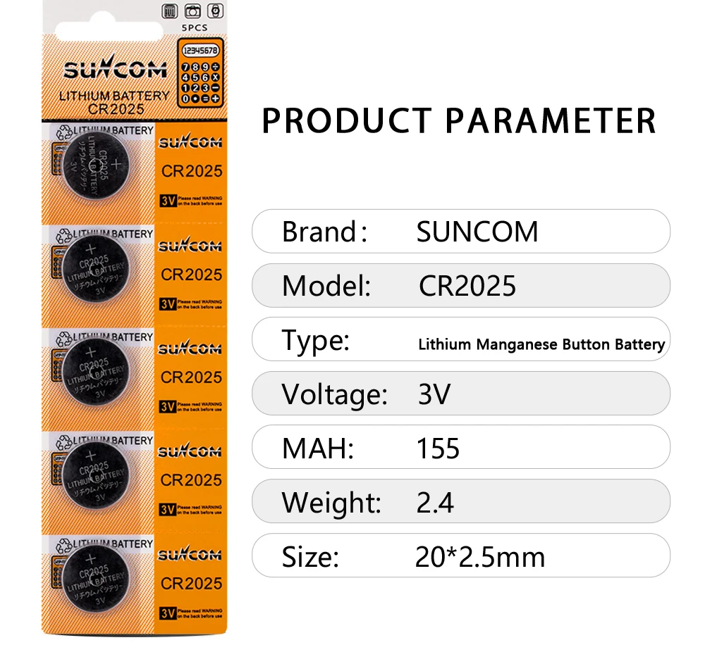 New Launching Button Cell Batteries Lithium Battery 3v Cr2025