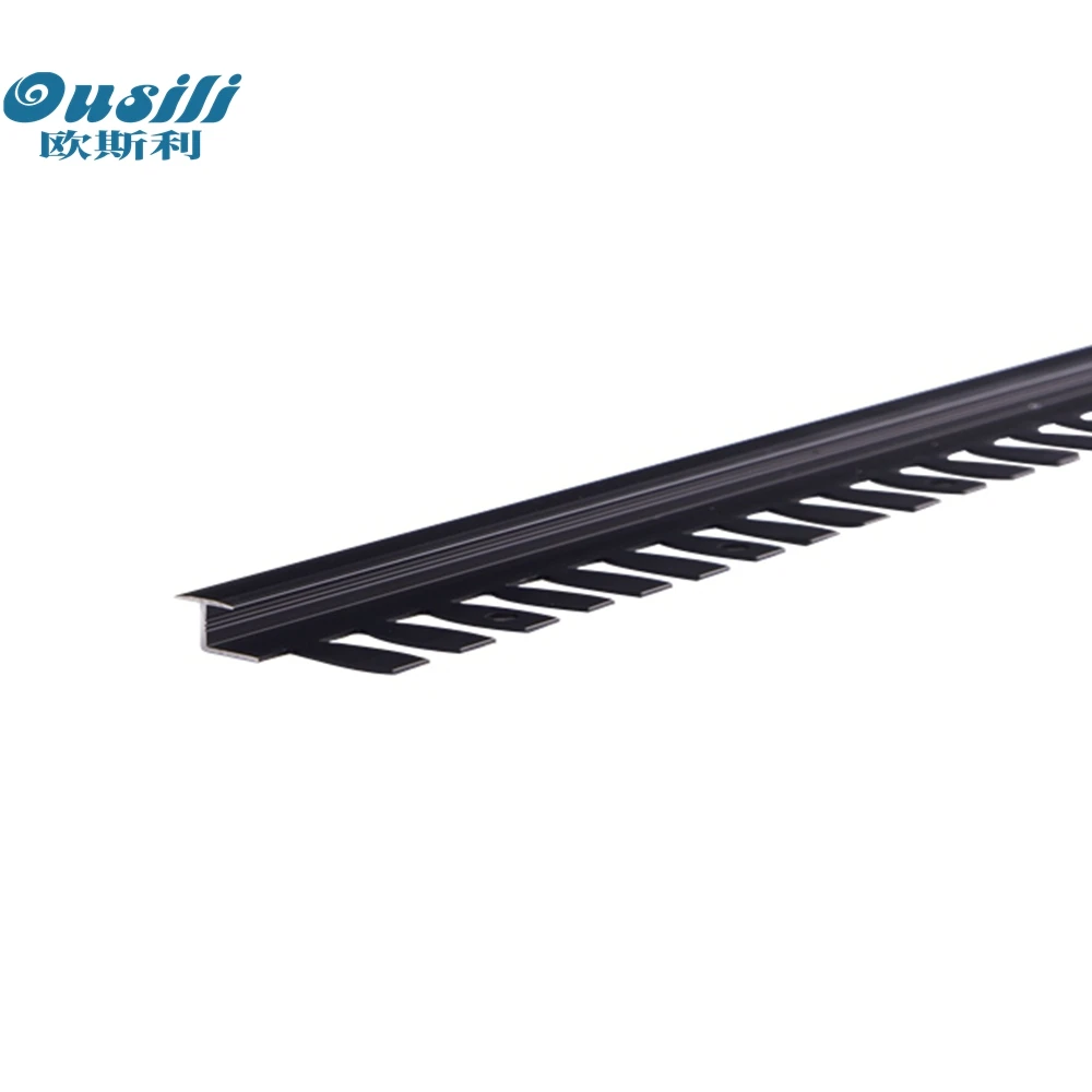 Tiling Trims for Wall  Interior Cutting Floor Accessories Black Aluminum Profile Balcony Thin Tiles Tiling Trims