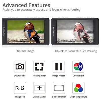 Feelworld FW450 4.5inch monitor for dslr camera 1280*800 outdoor use hd inputs filmakers use dslr field monitor detail image