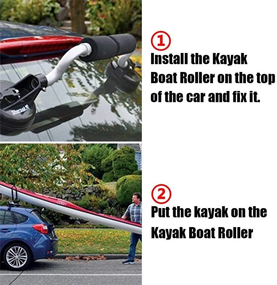 Aluminum Kayak Car Load Assist Roller Loaders Kayak Roof Roller For ...