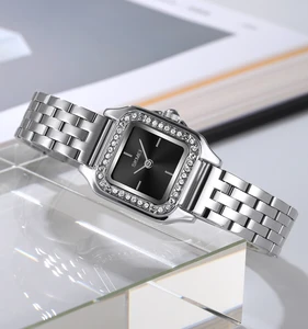 SKMEI 2181 Elegant Lady Quartz Watch Stylish Stainless Steel Band Waterproof Simple Business Wrist Watch