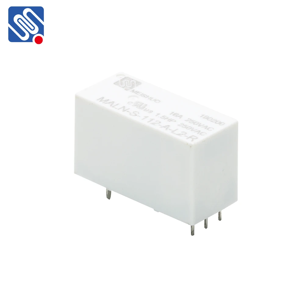 Meishuo MALN-S-112-A-L2-R Miniature 12VDC Coil Through Hole Electromagnetic Relay General Purpose SPST-NO Electric Relay