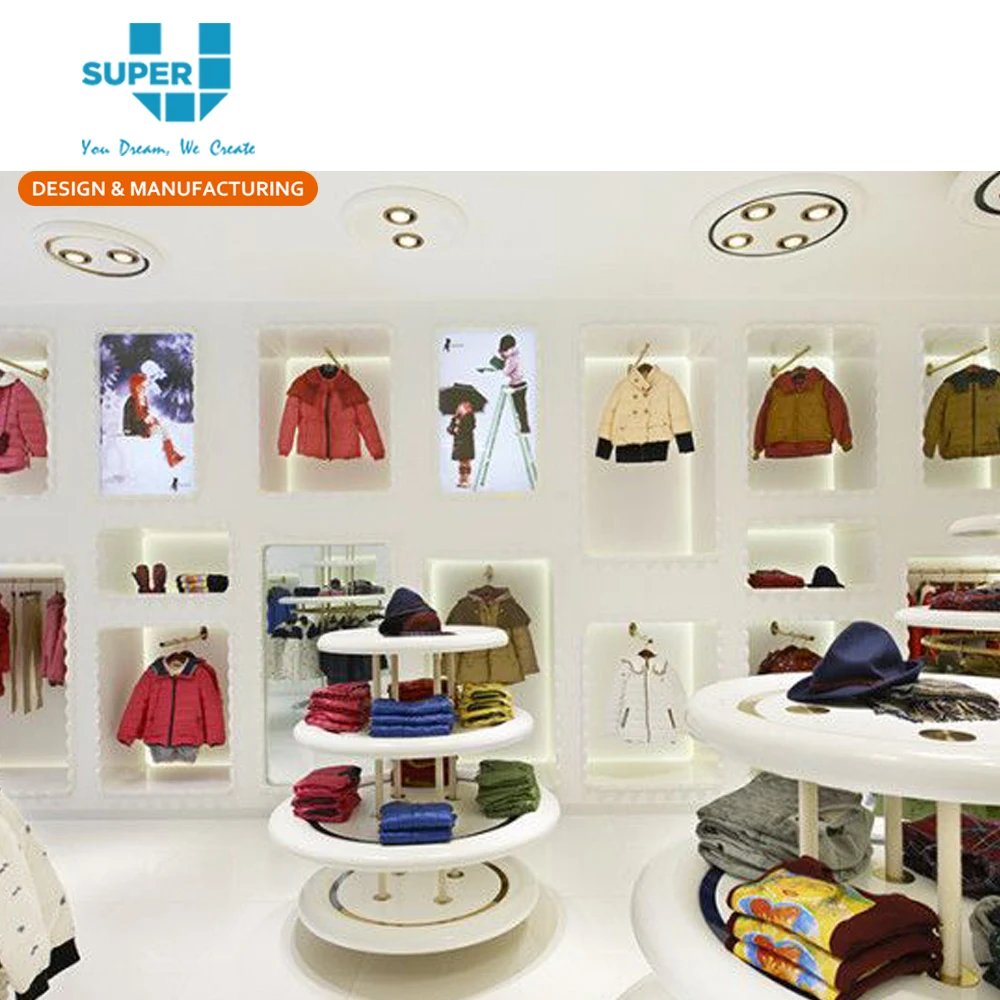 Baby Clothes Rack Display Children Clothing Store Interior Kid Cloth Shop - Main Image