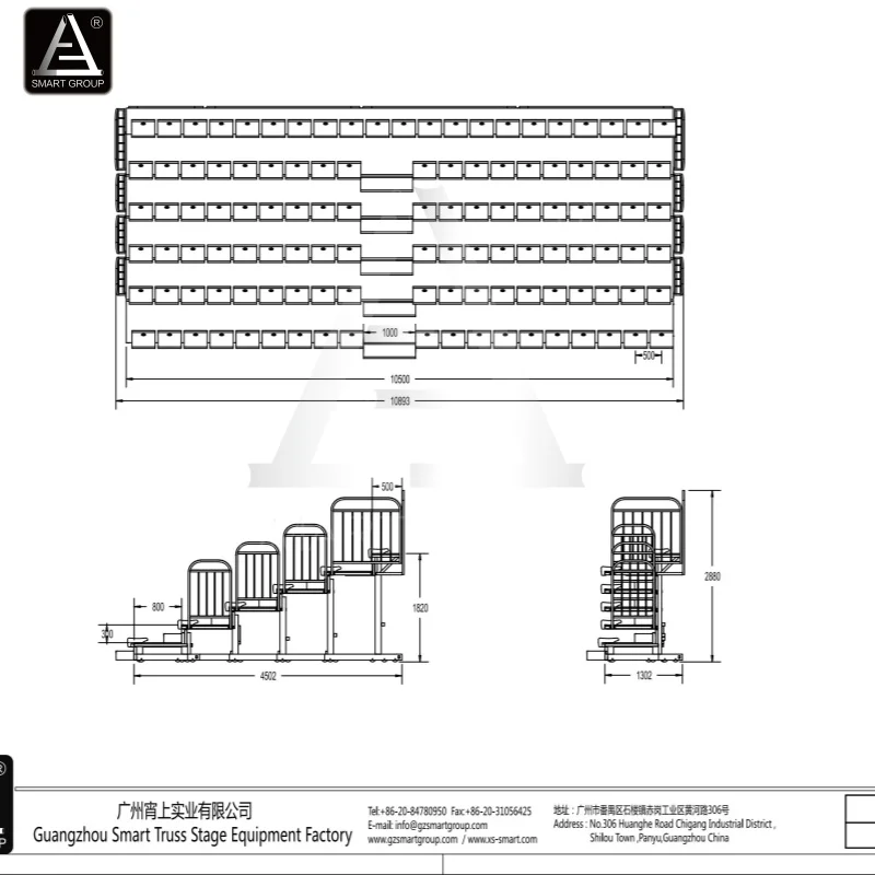 Used Folding Bleachers Durable, Retractable Stadium Seats