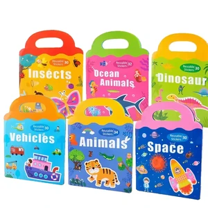 Montessori Preschool Magnetic Busy Book Quiet Books Open Ended Reusable Sticker Educational Puzzle Toys for Kids Boys and Girls