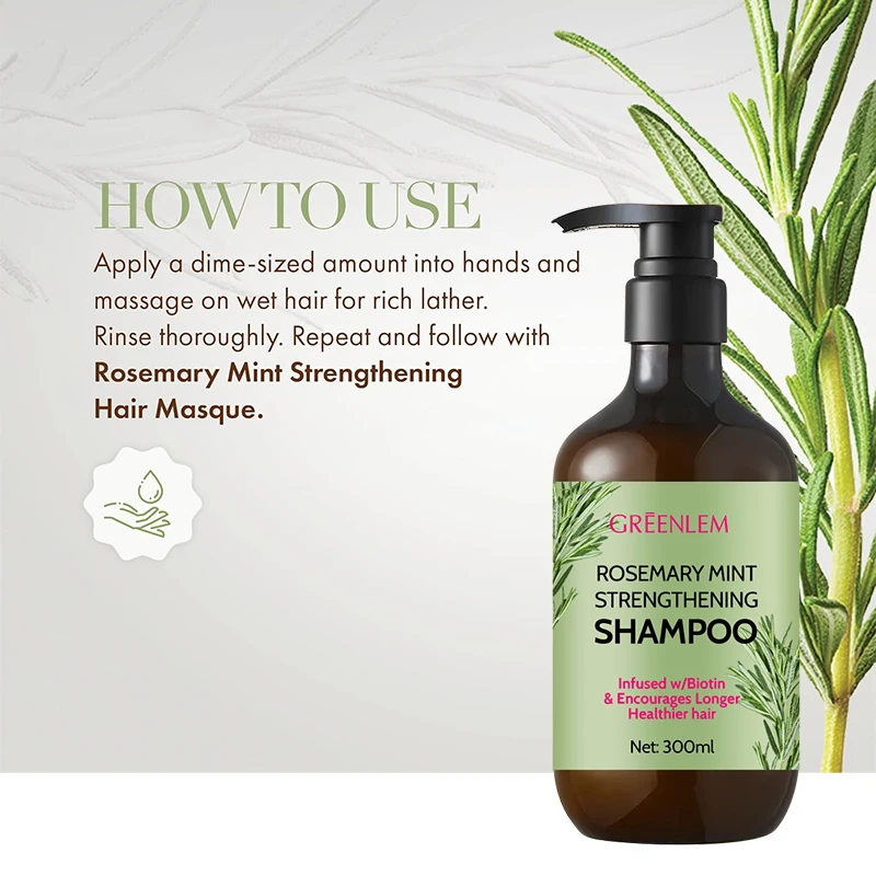 Private Label Skincare OEM ODM Shampoo Para Cabello Hair Cosmetic Product Smoothing Rosemary Shampoo(pic5)