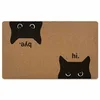Alfombra de suelo de imitación de fibra de coco con forma de gato