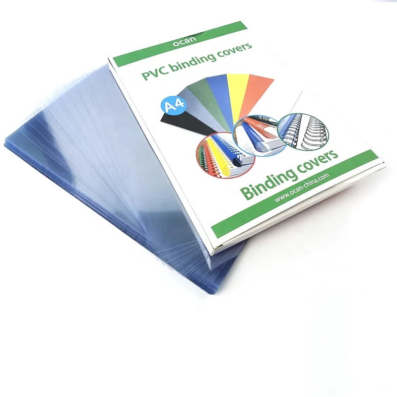 A4 170micron plastic binding cover clear PVC sheet
