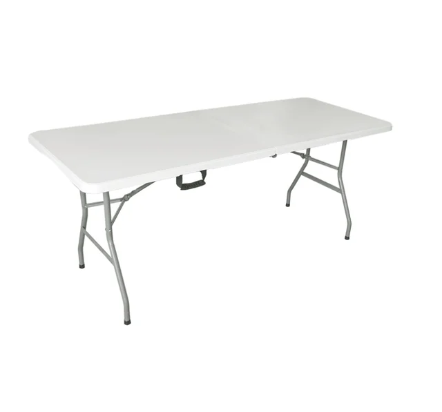 Hot Selling  6ft  fold in half rectangular table  outdoor  plastic Fold Up Outdoor Table