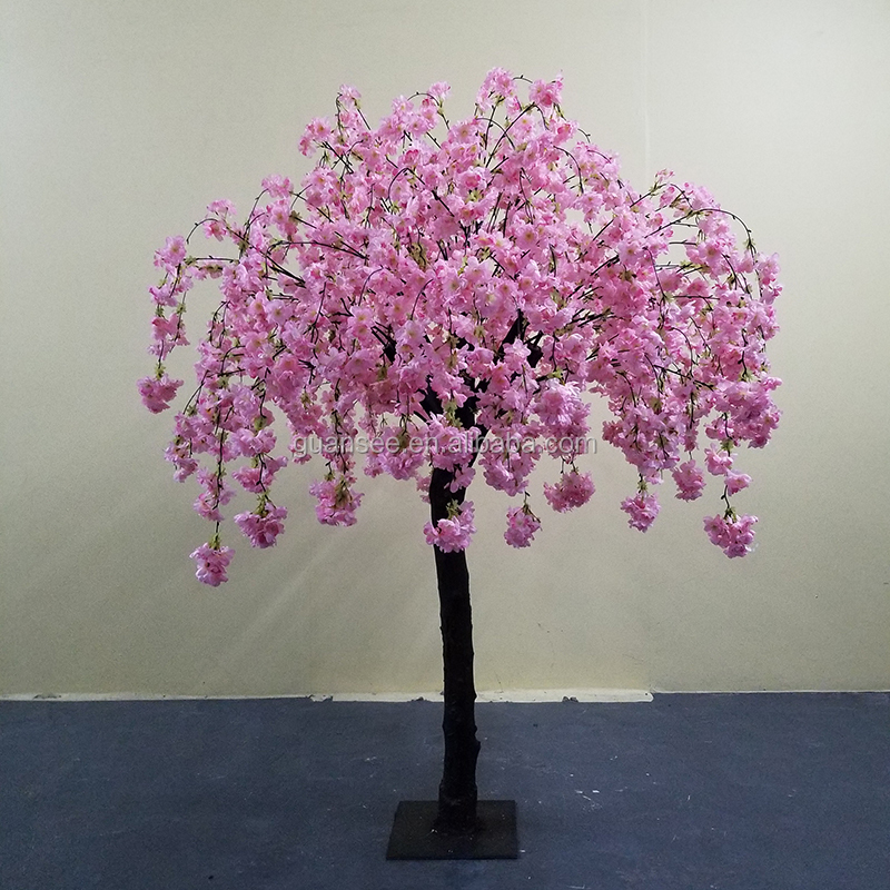 Центральное украшение свадебного стола, искусственное красное цветущее дерево вишни