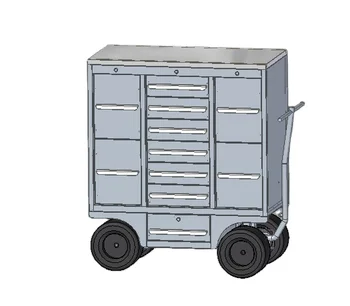 Factory Directly Selling Garage Tool Cabinet Heavy Duty Tool Pit Cart With Big Wheels