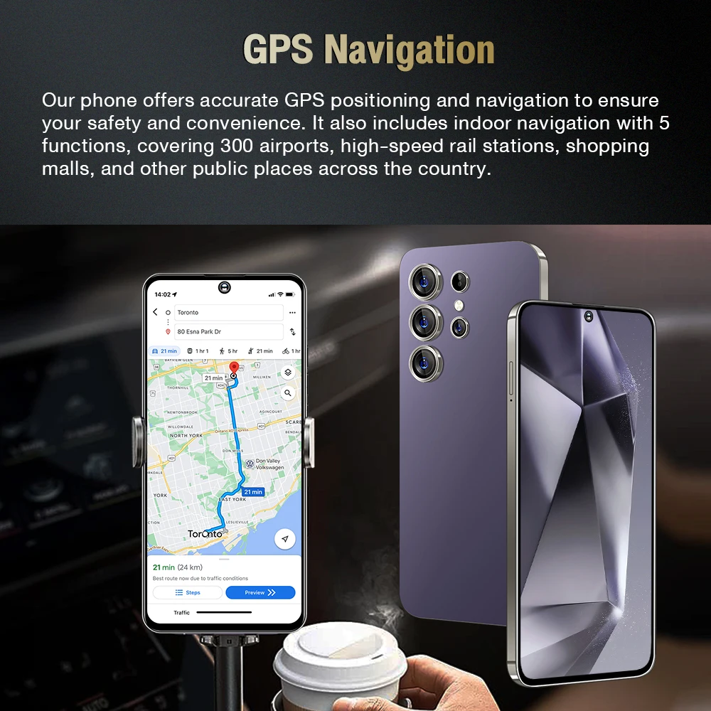 Latest Global Version Smartphone S25 Ultra+ Fold Design Phone High Refresh Rate Screen GPS Spotify 5g LTE Cell Mobile Phone