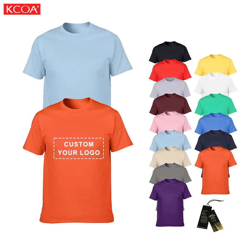 Wholesale Cheap 100% Cotton T Shirt Sublimation Custom Logo Printed Blank Plain Men T Shirt