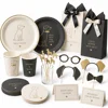 Beige+Nero Tovagliato a Tema Matrimonio con Cani