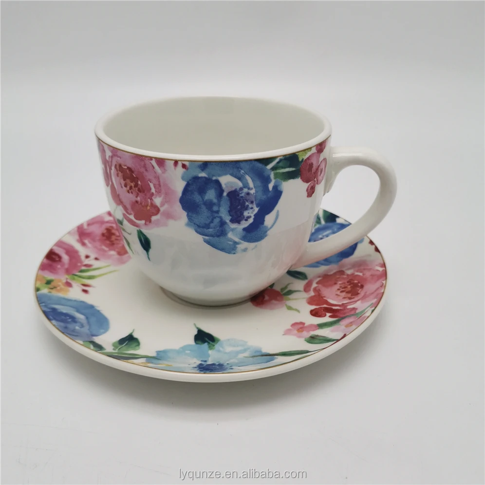 20pcs Luxury Royal Red Rose Flower Decal Design Porcelain Dinner Set Fine China Dinnerware Sets