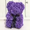 25cm bowknot  bear  Purple
