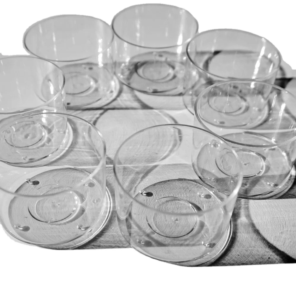 Clear Polycarbonate Candle Container Candle Holders for DIY Candle Making 20PCS with Wicks
