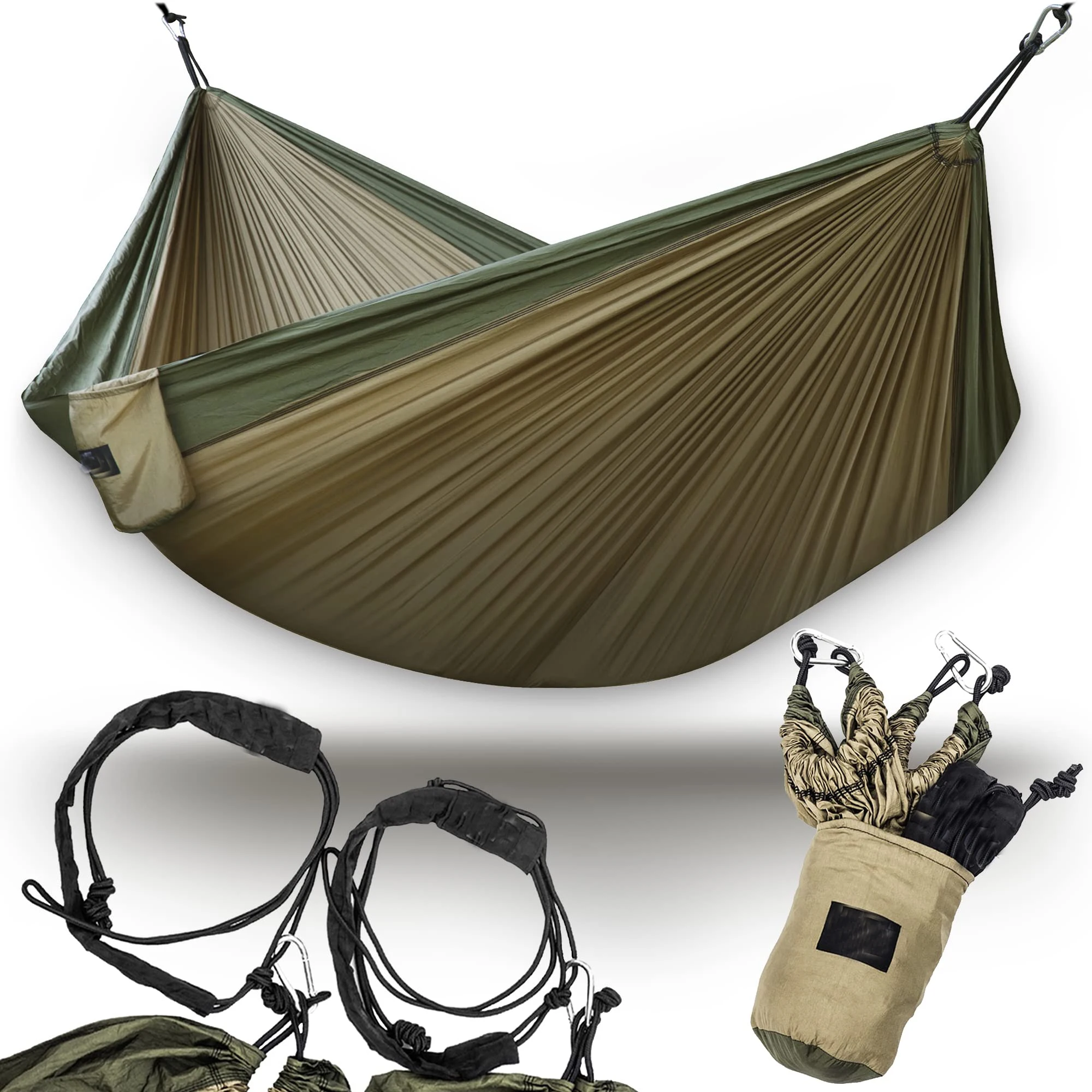 Hamac Double Parachute GEARUP - Nylon - Camping, Balançoire, Lit Suspendu - Orange