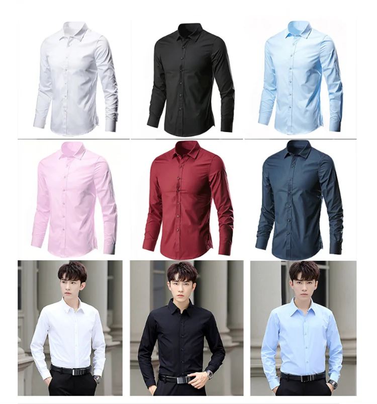 Wholesale Custom Men's Shirts Formal Office Dress Cheap White Shirts