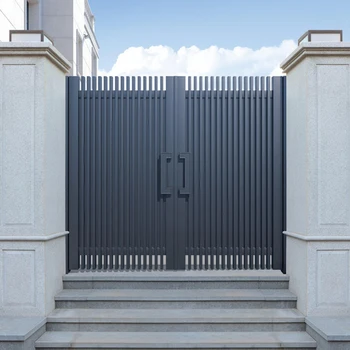 Luxury Double House Garden Security Design Sliding Swing Aluminum Gate Designs
