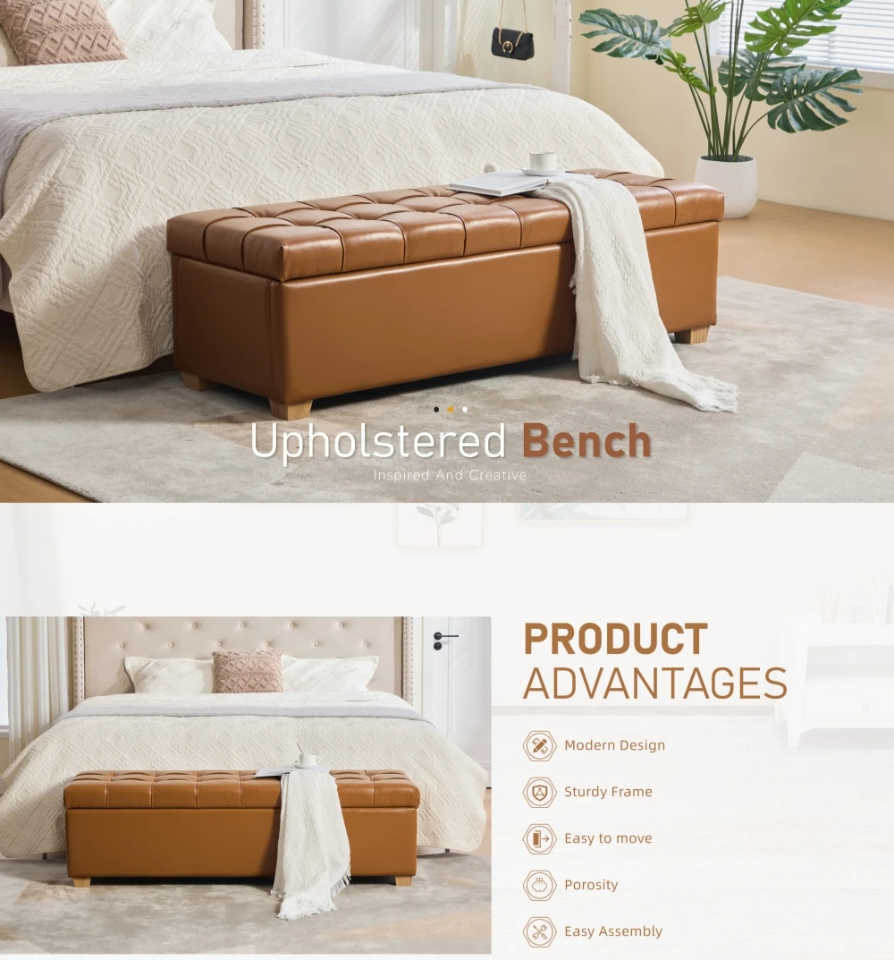 Elvarenae Valenne Tufted Storage Bench — product detail
