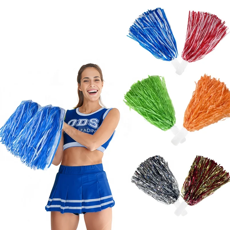 2024 Cheer Squad Pompoms - Blue White Cheer Shakers