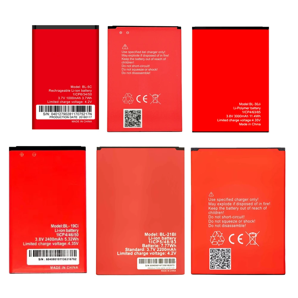 China Factory Low Price Wholesale Replacement Phone Battery Itel Bl-21bi  Bl-24ei Bl-25it Bl-18ai Bl-22bx Bl-25it Original Batter