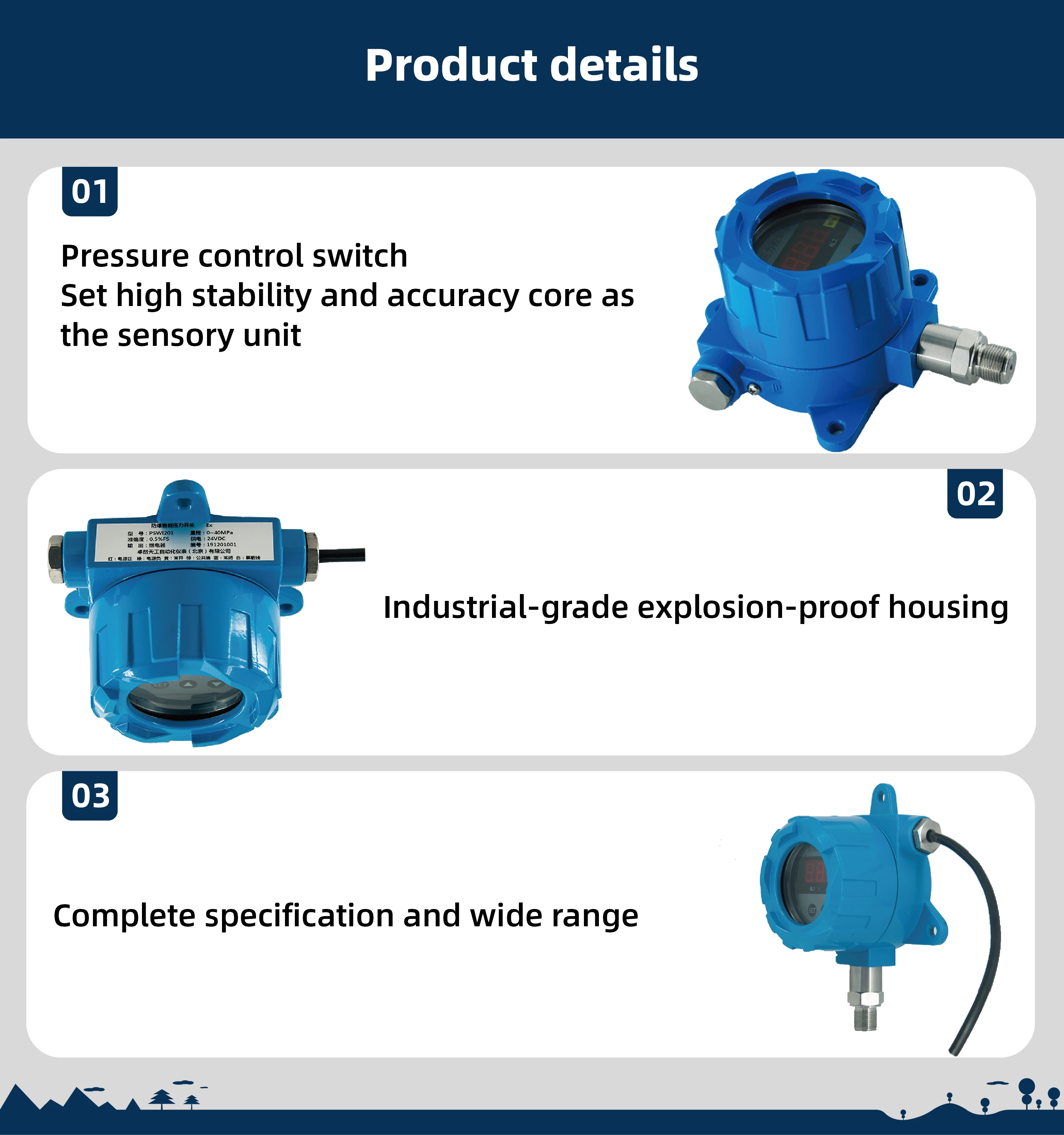 Explosion Suppression Pressure Switch Water Pumps And Air Compressor