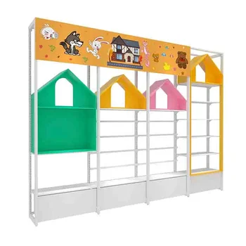 Metal shelves are used for store accessories toy stores grocery stores Wood supermarket shelves