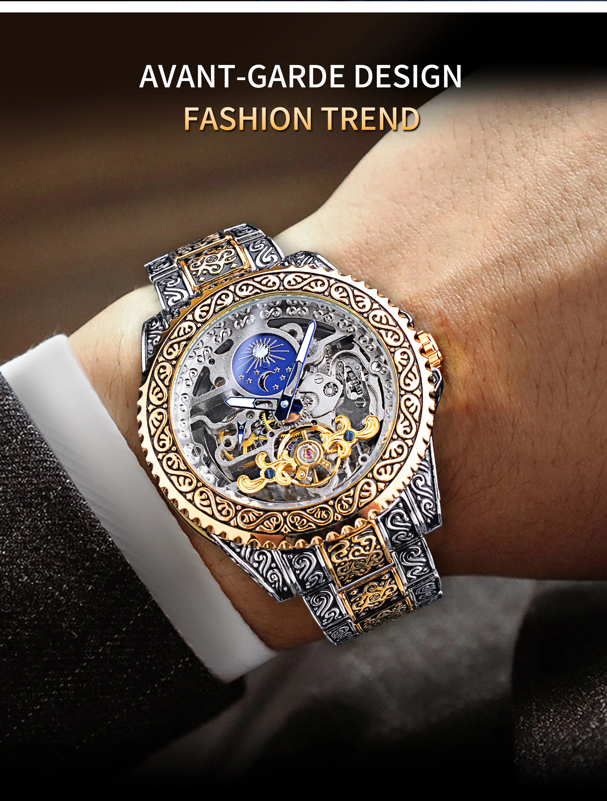 Forsining Men's Wristwatch - Tourbillon Mechanical Watch