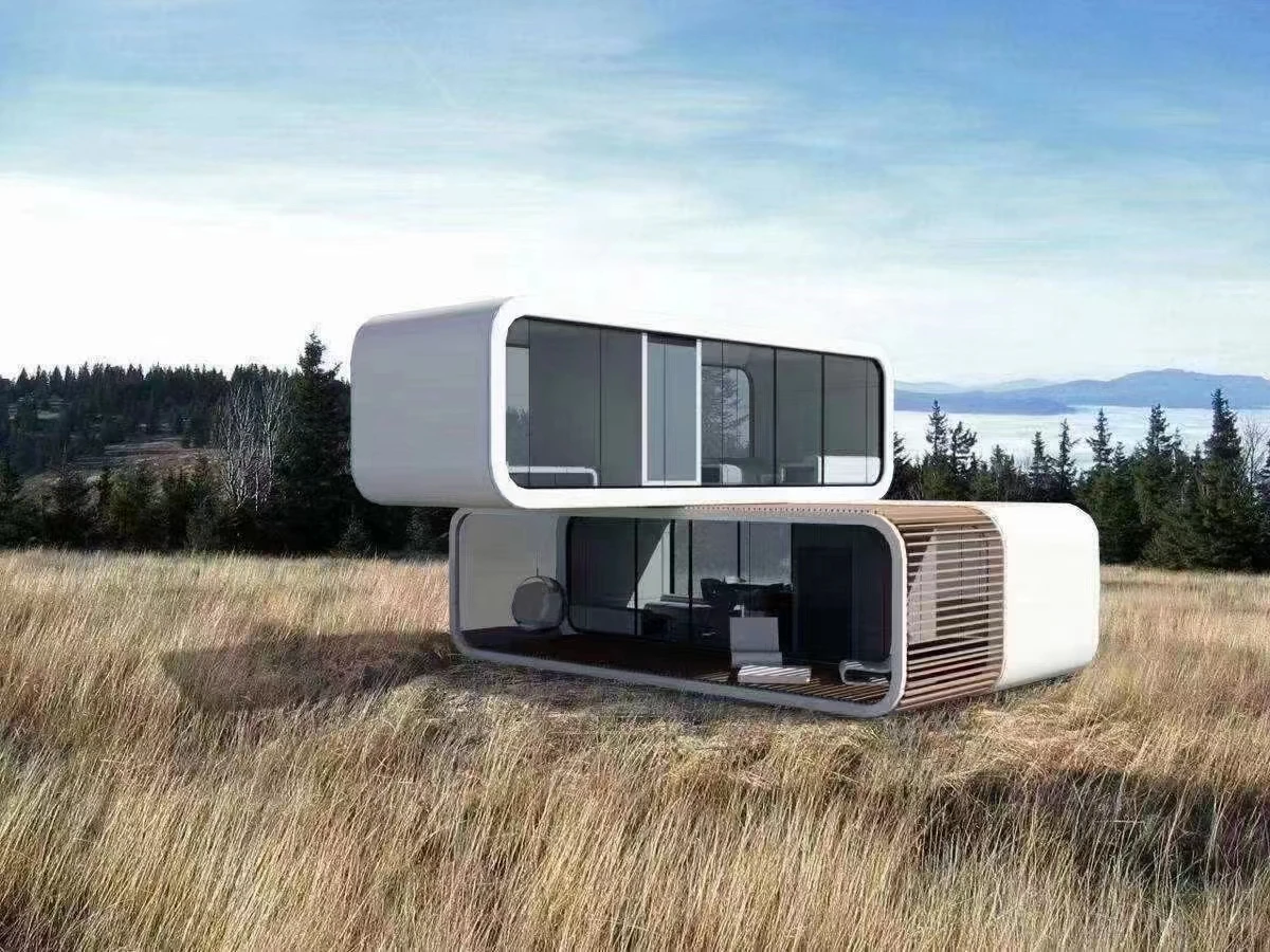 Modular Prefab Container Office Portable apple Home Pod Shaped Movable Container 20ft Cabin House
