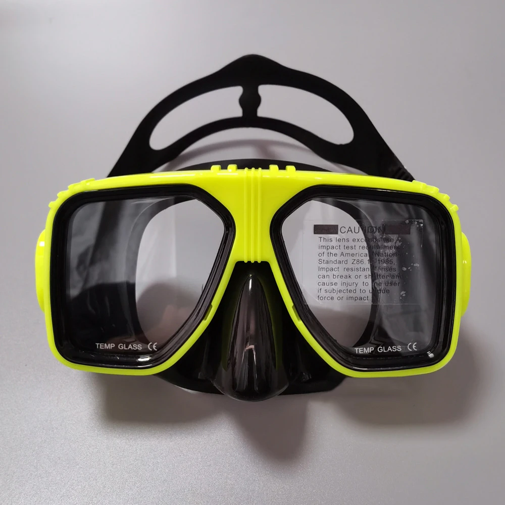 水下潜水器材供应商钢化玻璃高清潜水面罩