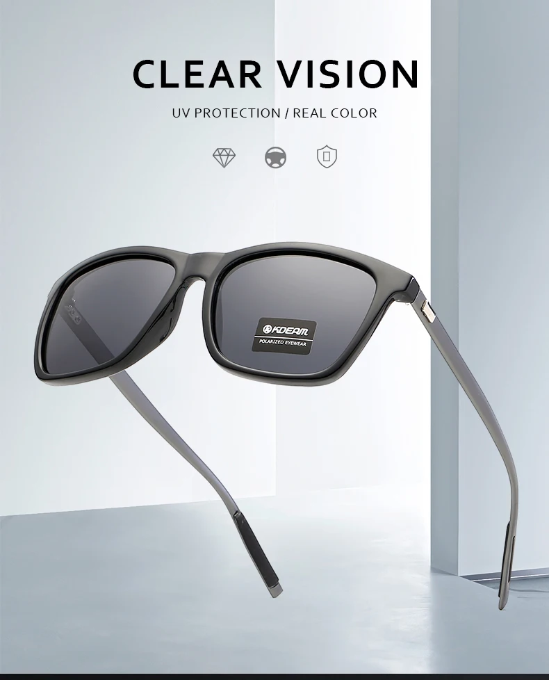 KDEAM Wholesale Italy Design UV400 Polarized Custom Logo Dropshipping Luxury Metal Sunglasses 2021 Lentes De Sol