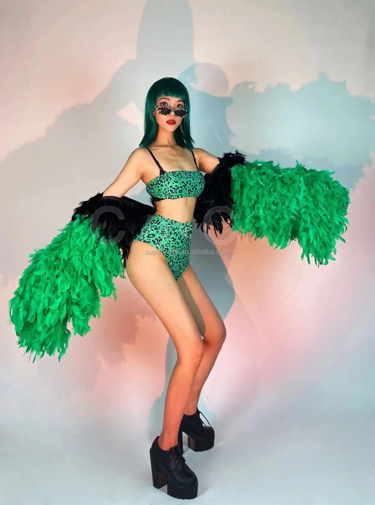 Gogo-traje De Fiesta Para Mujer,Traje Sexy De Fiesta,Club  Nocturno,Bar,Espectáculo De Baile,Color Verde - Buy Traje,Traje De La  Danza,Traje Verde Product on 