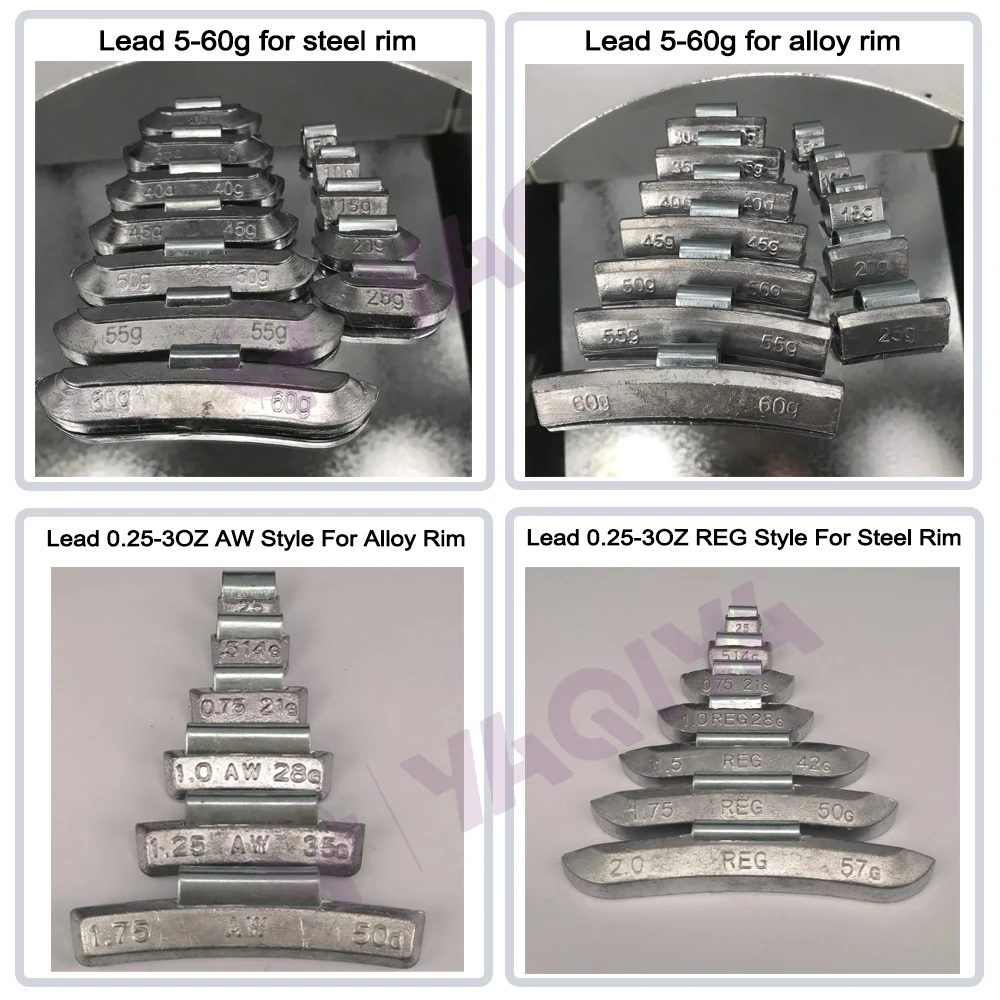 Clip On Wheel Weight Styles Casting Car Balancing Zn Clip On Wheel