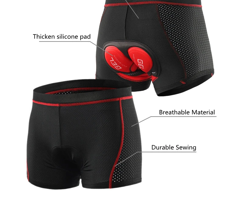 New Arrival 3D Padded Cycling Sports Bicycle Underwears 4 Way Stretch Shorts Pants for Men and Women