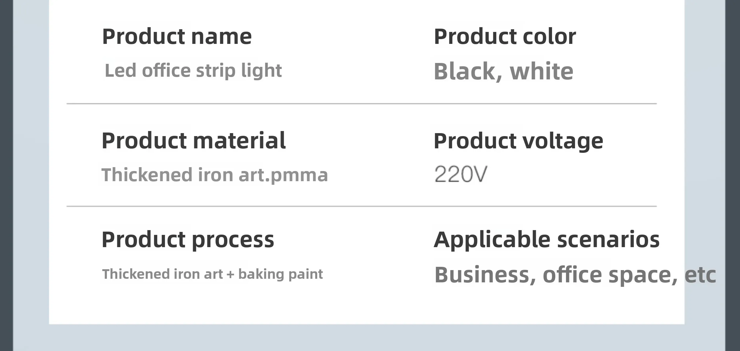 Specifications