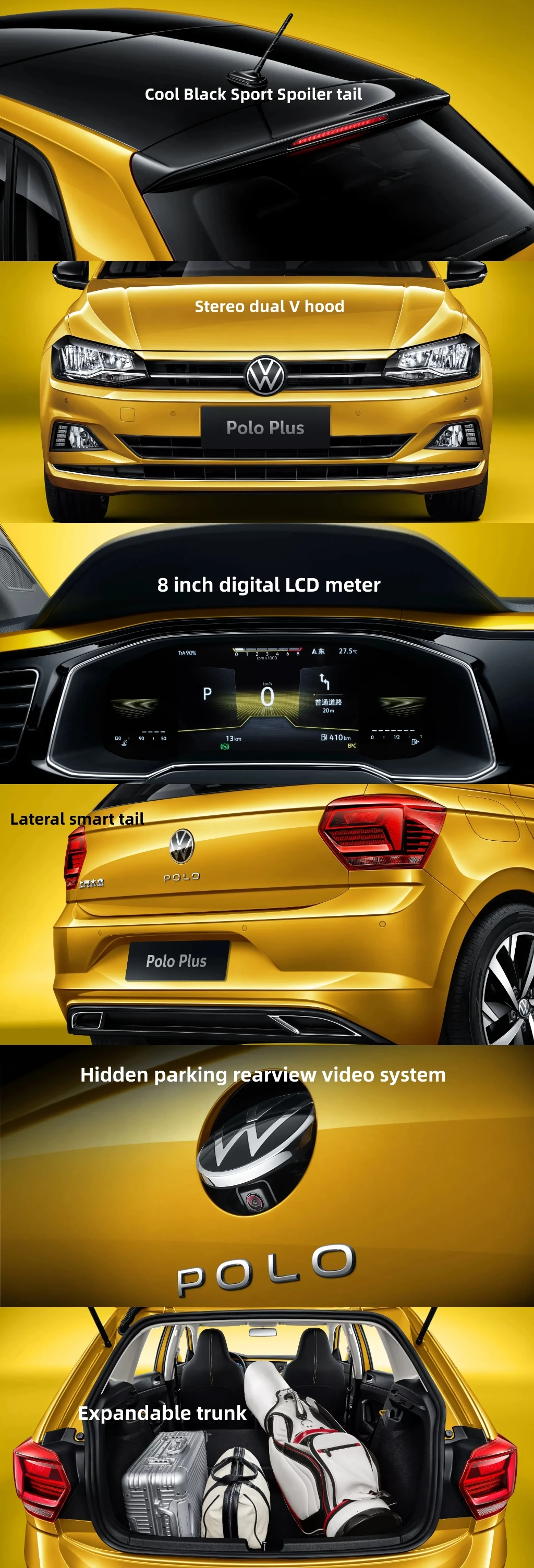 Volkswagen Polo Car High Speed Electric Car 4 Wheels Vw Polo Car Made