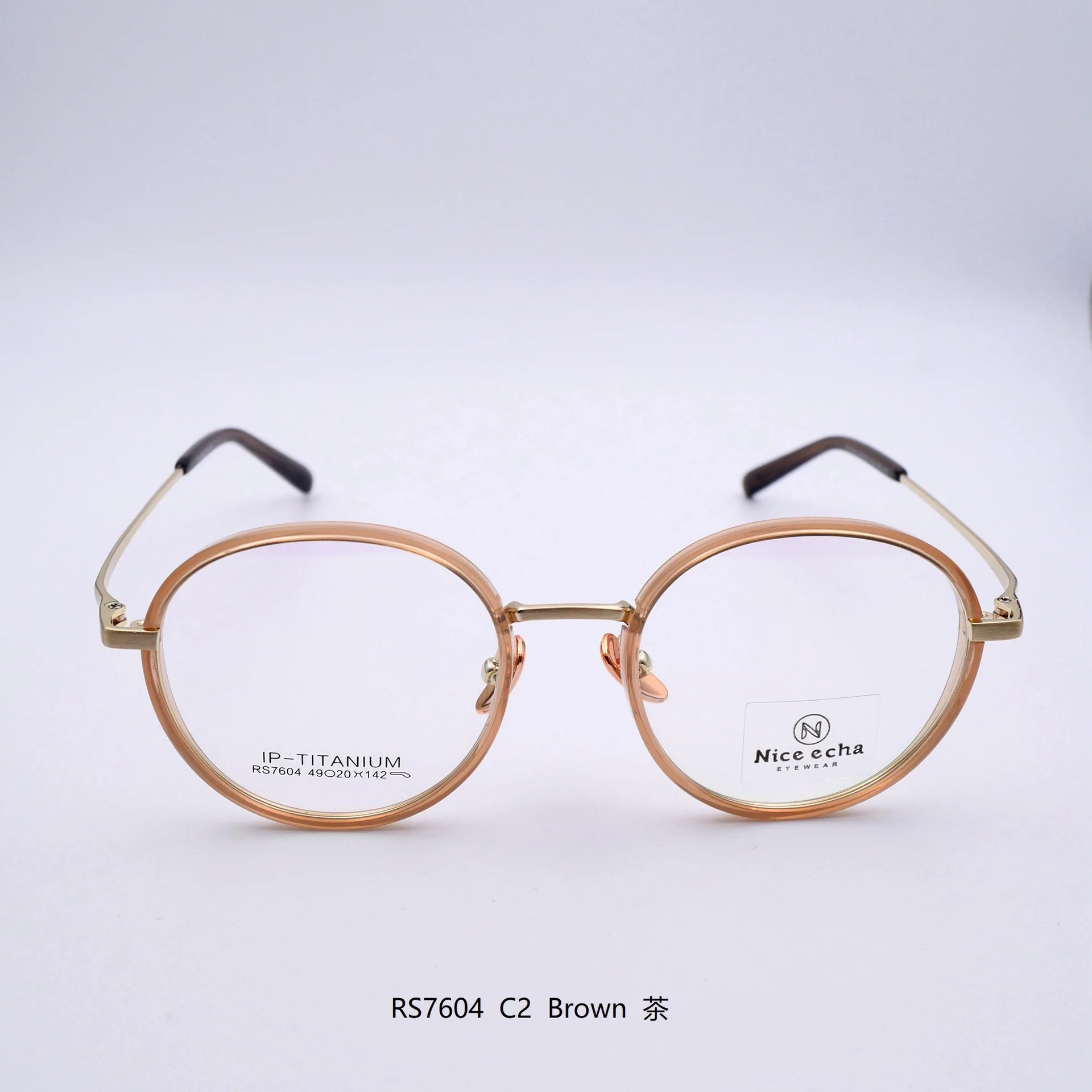 ECHA Instrument Color Manufacturers Direct RS7604 Men and Women Titanium Frame Glasses Myopia Guangzhou City