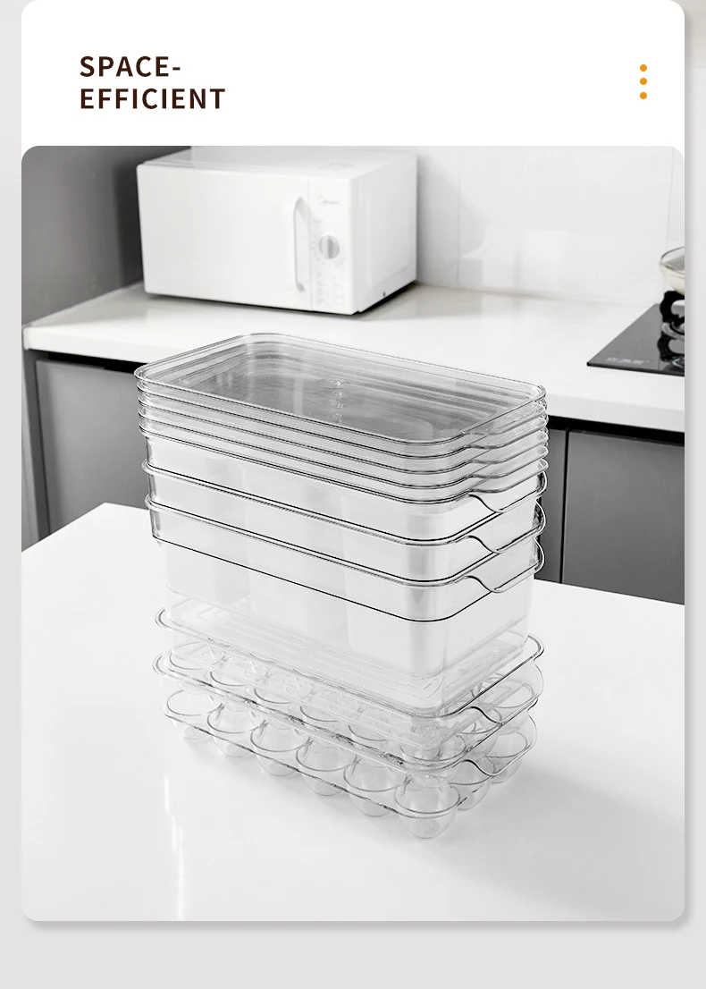 Wholesale Transparent Kitchen Storage Container Acrylic Refrigerator