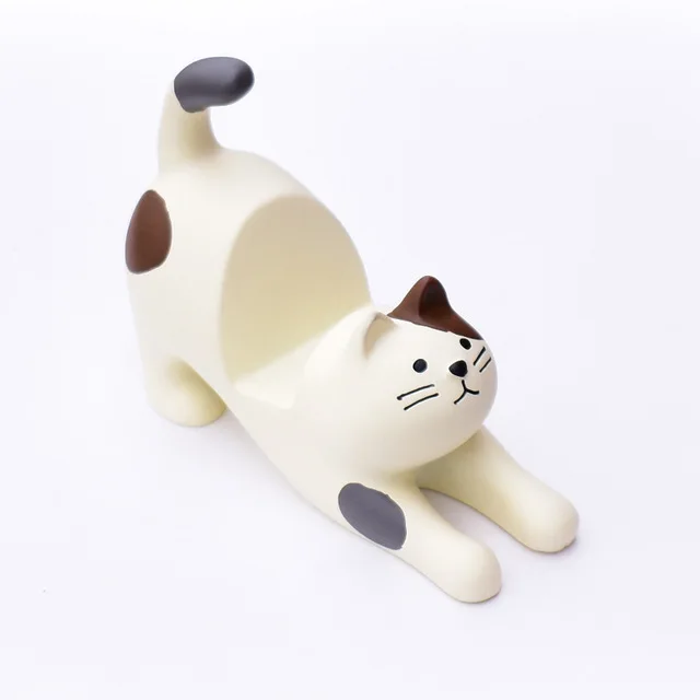 ins birthday gift girl ornaments Zakka grocery decole resin lazy cat mobile phone bracket